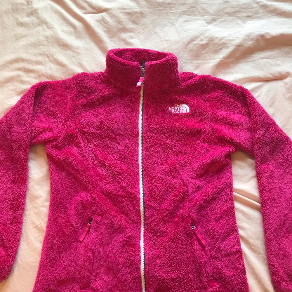girls north face fuchsia osito jacket